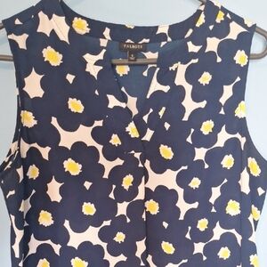 Talbots Blue and White Floral Top